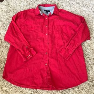 Red Button-down shirt